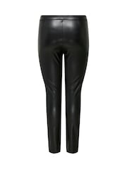ONLY Curve Black Faux leather Leggings - Image 6 of 7