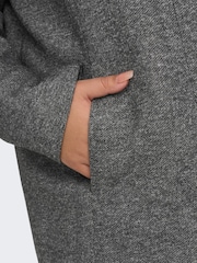 ONLY Curve Grey Smart Hooded Coat - Image 4 of 8
