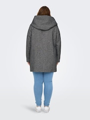 ONLY Curve Grey Smart Hooded Coat - Image 6 of 8