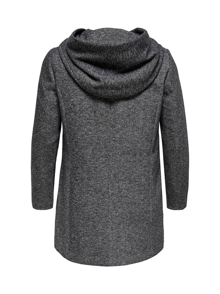 ONLY Curve Grey Smart Hooded Coat - Image 8 of 8