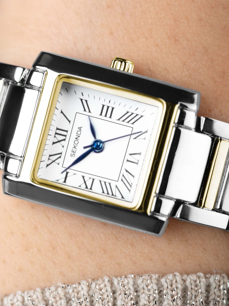 Sekonda Womens Silver Montreal 21mm Analogue Watch With Two Tone Case And Alloy Bracelet With Dial - Image 6 of 6 Sekonda Womens Silver Montreal 21mm Analogue Watch With Two Tone Case And Alloy Bracelet With Dial - Image 6 of 6