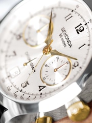 Sekonda Mens Archer 40mm Analogue Watch With Silver Case And Leather Strap With Dial - Image 6 of 6