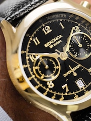 Sekonda Mens Archer 40mm Analogue Watch With Silver Case And Leather Strap With Dial - Image 4 of 6