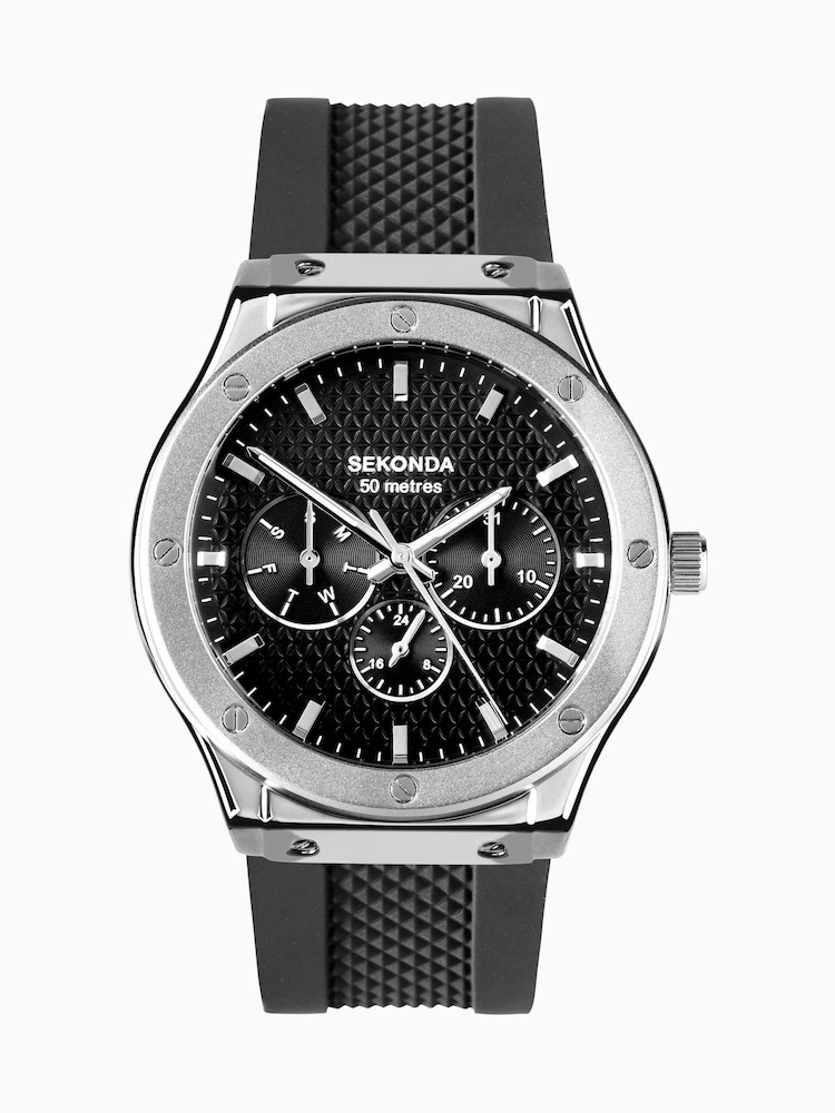 Sekonda Mens Sports 42mm Titan Watch in Silicone Strap Dial - Image 2 of 6