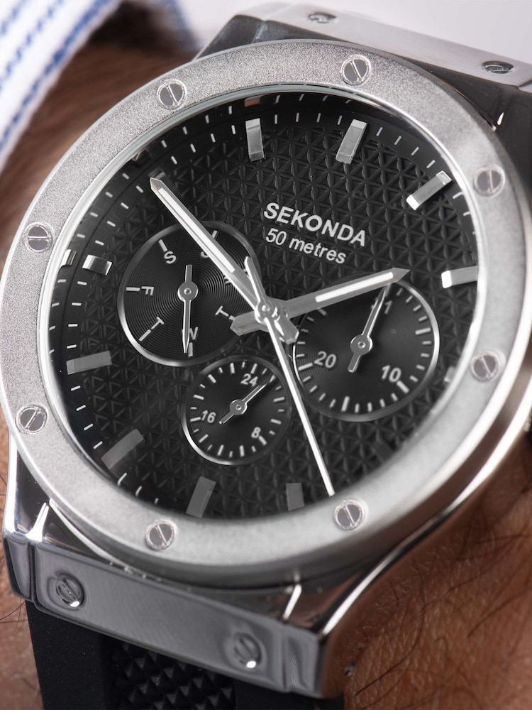 Sekonda Mens Sports 42mm Titan Watch in Silicone Strap Dial - Image 6 of 6