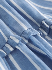 Blue Ticking Stripe 100% Cotton Sundress - Image 3 of 4