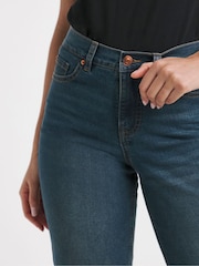 Simply Be Mid Blue Petite 24/7 Straight Leg Jeans - Image 3 of 4