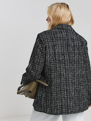 Simply Be Black Single Breasted Boucle Blazer - Image 2 of 4