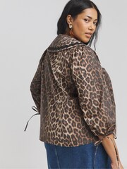 Simply Be Brown Collared Blouse - Image 2 of 4