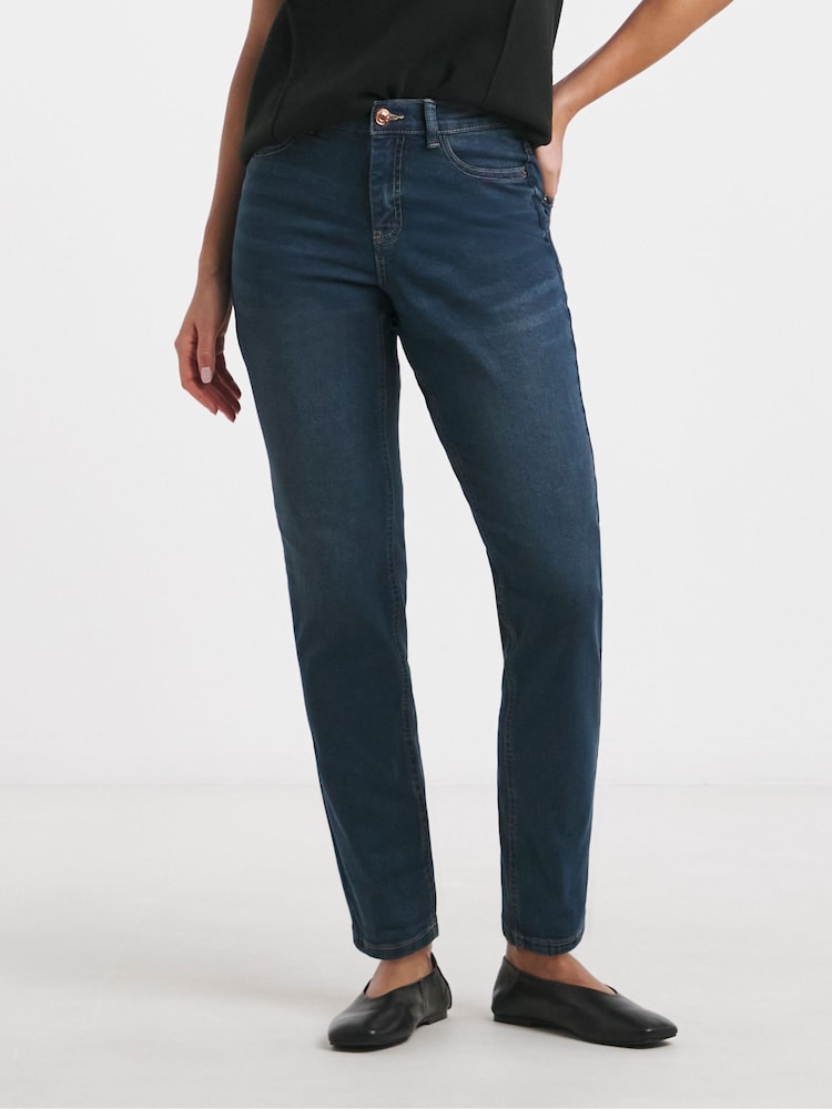Simply Be Blue 24/7 Denim Boyfriend Jeans - Image 2 of 5