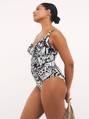 Simply Be Black Chrome Magisculpt Lose Up To An Inch Swimsuit - Image 3 of 4