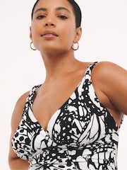 Simply Be Black Chrome Magisculpt Lose Up To An Inch Swimsuit - Image 4 of 4