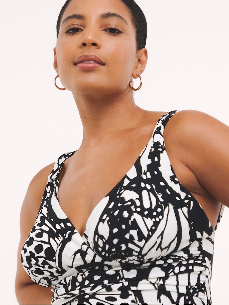 Simply Be Black Chrome Magisculpt Lose Up To An Inch Swimsuit - Image 4 of 4