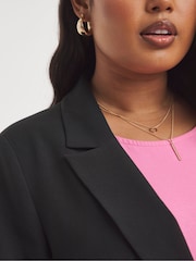 Simply Be Black Single Breasted Relaxed Blazer - Image 4 of 4