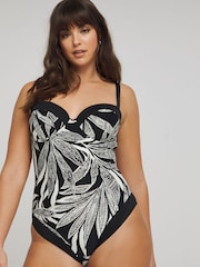 Simply Be Magisculpt Flatter Me Bandeau-Badeanzug mit Bügel - Bild 1 von 4