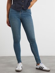 Simply Be Blue 24/7 Denim Skinny Jeans - Image 1 of 4