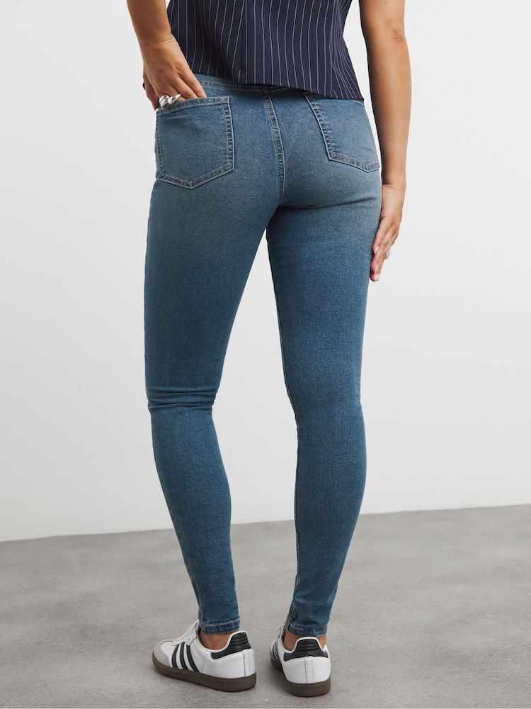 Simply Be Blue 24/7 Denim Skinny Jeans - Image 2 of 4