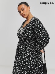 Simply Be Black Collared Midaxi Dress - Image 1 of 5