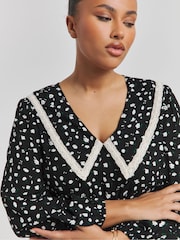 Simply Be Black Collared Midaxi Dress - Image 4 of 5