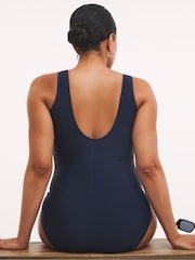 Simply Be Black Sports Scoop Neck Swimsuit - Image 2 of 4