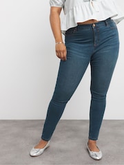 Simply Be Vintage Blue 24/7 Denim Skinny Jeans - Image 3 of 4