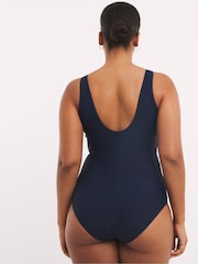 Simply Be Black Sports Piping Swimsuit - Image 2 of 4