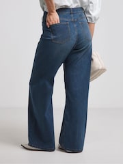 Simply Be Blue 24/7 Wide Leg Jeans - Image 2 of 4