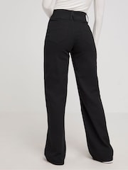 Simply Be Black Wide Leg Pull On Denim Jeggings - Image 3 of 4