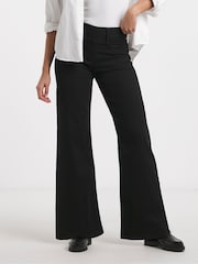 Simply Be Black Wide Leg Pull On Denim Jeggings - Image 8 of 8