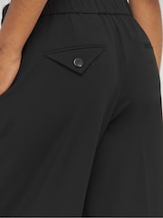 Simply Be Black Turnover Waistband Tailored Wide Leg Trouser - Image 4 of 4