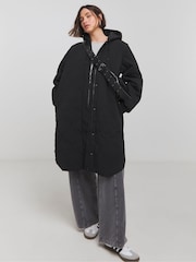 Simply Be Black Double Onion Quilt Jacket - Image 1 of 4