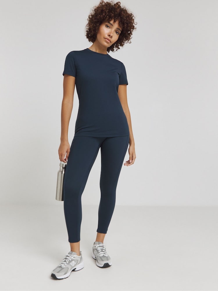 Simply Be Blue Active Full Length Leggings - Image 1 of 4