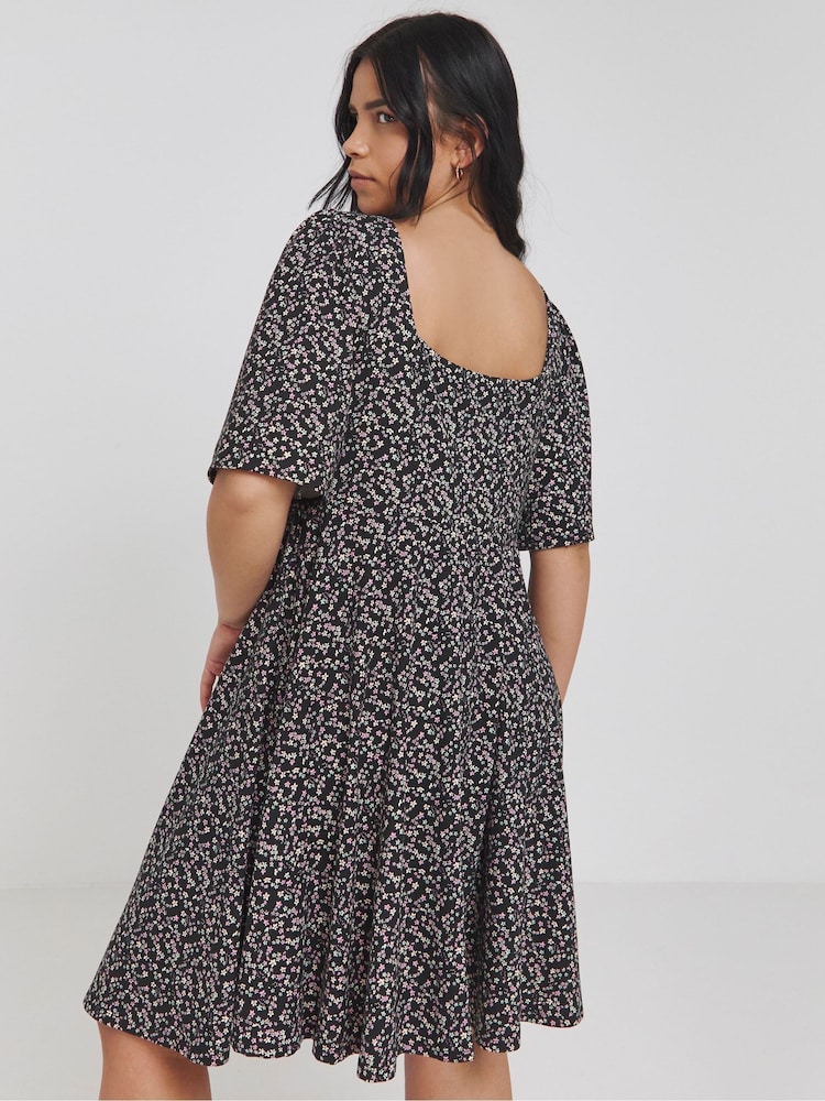 Simply Be Black Supersoft Skater Dress - Image 2 of 4