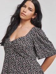 Simply Be Black Supersoft Skater Dress - Image 4 of 4