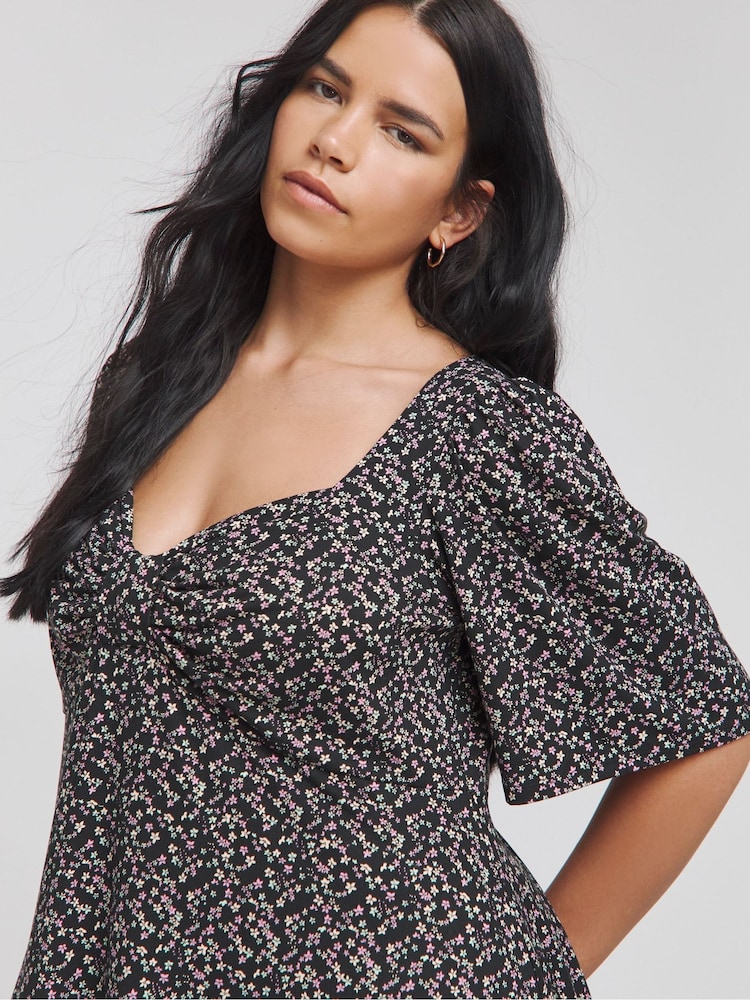 Simply Be Black Supersoft Skater Dress - Image 4 of 4