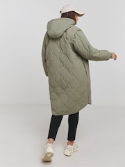 Simply Be Green Double Onion Quilt Jacket - Image 2 of 4