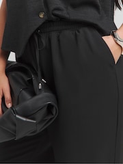 Simply Be Black Drawcord Wide Leg Trousers - Image 4 of 4
