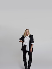 Simply Be Black Oversized Single Breasted Blazer - Image 4 of 4