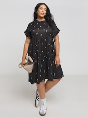 Simply Be Black Supersoft Smock Dress - Image 3 of 4