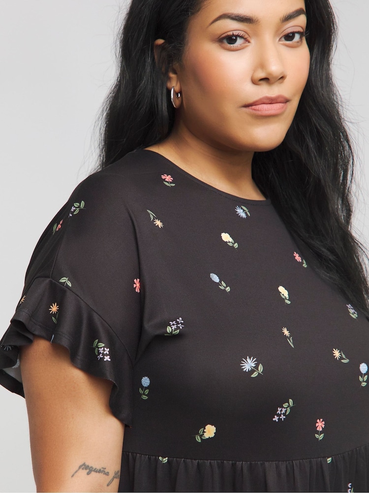 Simply Be Black Supersoft Smock Dress - Image 4 of 4