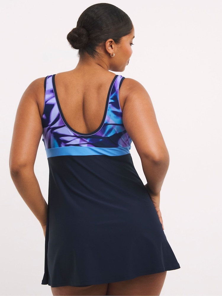 Simply Be Black Beach To Beach Swim Dress With Shorts - Image 2 of 4