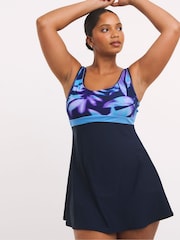 Simply Be Black Beach To Beach Swim Dress With Shorts - Image 3 of 4