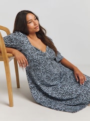 Simply Be Black Supersoft Skater Dress - Image 1 of 4