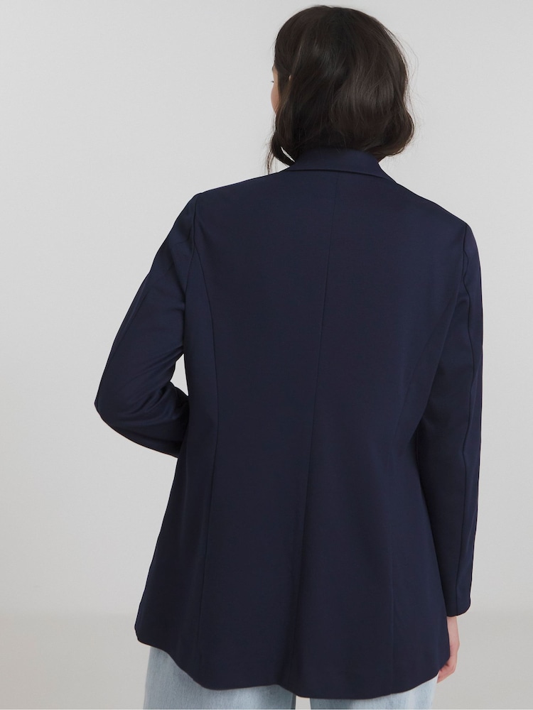 Simply Be Blue Ponte Blazer - Image 2 of 4