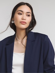 Simply Be Blue Ponte Blazer - Image 4 of 4