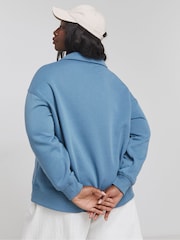 Simply Be Open Collar Slogan Sweatshirt - Imagen 2 de 4