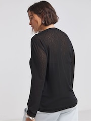 Simply Be Black Dry Handle Mesh Top - Image 2 of 4