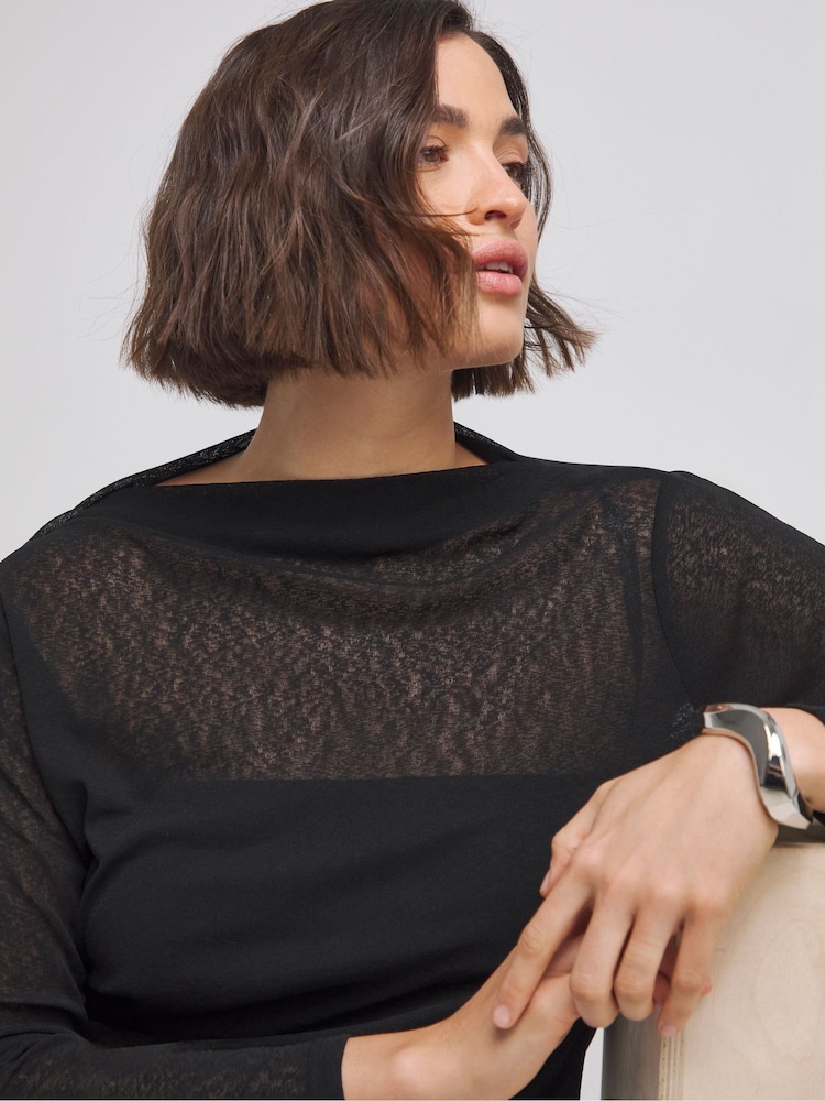 Simply Be Black Dry Handle Mesh Top - Image 4 of 4