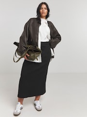 Simply Be Black Tailored Maxi Skirt - Image 1 of 4