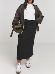 Simply Be Black Tailored Maxi Skirt - Image 3 of 4